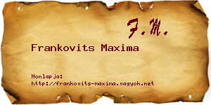 Frankovits Maxima névjegykártya